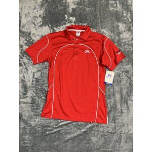 Russell Athletic Kia Logo Polo Shirt Red Dri-Power Small NWT Friendly Kia